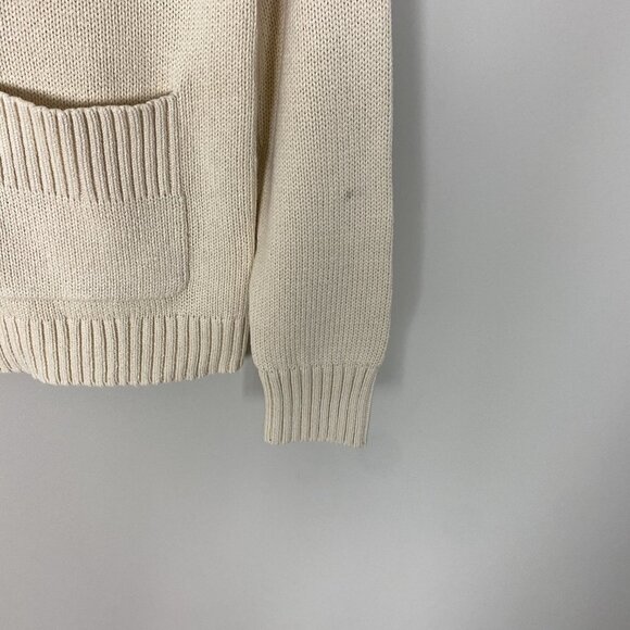 Everlane The Cotton Chore Sweater Jacket Cardigan Womens XXS Ivory Boxy - Picture 4 of 8
